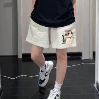 ราคา Top basic กางเกงขาสั้นลำลอง เกาหลีมินิมอล สกรีนลาย Embroidery CAT ผ้าCOTTONโคตรนุ่มOVERSIZEกางเกงกีฬา COD (43679358342)