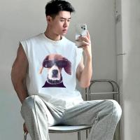 ราคา Top basic เสือกล้าม เสื่อแฟชั่น พิมพ์ลาย ผ้าCOTTON โคตรนุ่ม OVERSIZE tank top men SELF NADE (40603994693)