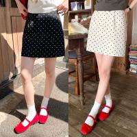 ราคา Top basic กระโปรงสั้นสีดำลายจุด แต่งซิป หวานและน่ารัก ผ้ายืด กระโปรงทรงเอลายจุด ซิปข้าง มีซับในมีไซส์S Mส่งจากไทยNK25073 (28638580840)
