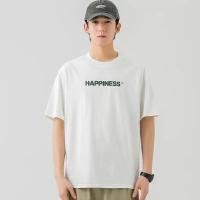 ราคา Top basic เสื้อแฟชั่น เสื้อยืดOversize ผ้า HAPPINESS เนื้อผ้าเกรดพรีเมียม คอกลม เสื้อ ยืด ไตล์เกาหลีผู้ชายและผู้หญิง (27357243223)