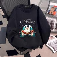 ราคา Top basic sweater oversize แขนยาว ทรงหลวม สเวตเตอร์ แบบลำลองเกาหลี Printed Merry Christmas COD (26743518971)