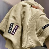 ราคา Top basic เสื้อเท่ๆoversize ผ้าCotton โคตรนุ่ม อเมริกัน พิมพ์ลาย NEVER เสื้อสีดําOVERSIZE COD (50201023479)