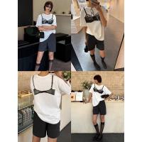 ราคา Top basic เชิ้ตขาว เสื่อแฟชั่น ผู้หญิง T shirt undies2 พิมพ์ลาย ผ้าฝ้ายนม โคตรนุ่ม OVERSIZE เสื้อคอกลม (41750977727)