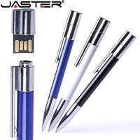 ราคา JASTER Matel USB ไดรฟ์แฟลช 128GB ไดรฟ์ปากกากลม 64GB สีดำและสีน้ำเงินเขียนได้ 32GB มือถือ USB ติด 16GB เย็น USB ติด 8 (22452179965)