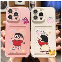 ราคา Crayon Shin Chanกระเป๋าสตางค์สําหรับOPPO A5 Pro Reno 13 13F 12F 11F 8 7 6 A5S A3S A12 A12E A9 2020 5G 4Gปลอกการ์ตูนน่ารักคู่ผู้ถือบัตรฝาครอบใส (51607022057)