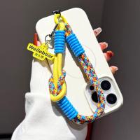 ราคา มือถือพกพาสายสั้นแฟชั่นความคมชัดสีโทรศัพท์มือถือสายรัดข้อมือกลางแจ้งป้องกันการสูญหายสายรัดข้อมือเชือกเส้นเล็กสั้นสองในหนึ่งเดียวกระเป๋ากล้องสากลจี้ (41322604545)