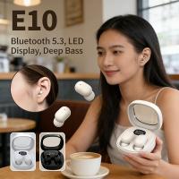 ราคา ทูธหูฟังแบบไร้สาย หูฟังบลูทูธ E10 จอแสดงผลดิจิตอล LED หูฟังเบสหนักๆ 5 3 หูฟัง TWS (47806674421)