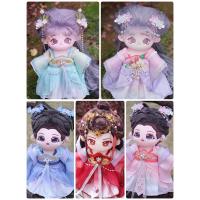 ราคา Pre order ชุดตุ๊กตาจีนฮั่นฝู ชุดจีนโบราณ เครื่องประดับผม รองเท้า สำหรับ ตุ๊กตา20CM (19192972000)