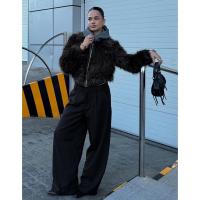 ราคา BERSHKA Balloon pants กางเกงสีดำ เอวสูง ทรงสะโพกปล่อย (55405269396)