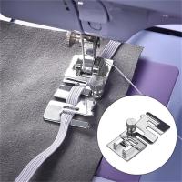 ราคา Silver Multifunctional จักรเย็บผ้าอุปกรณ์เสริม Elastic Presser เท้าสําหรับผ้ายืดถัก Lycra Home DIY เย็บเครื่องมือ (55558796712)