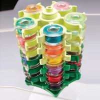 ราคา 6 ชั้น 30 ช่องหมุน Bobbin Holder Organizer Storage Rack สําหรับจักรเย็บผ้าด้าย Spool Case (48758816837)