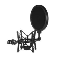 ราคา Gameda Fast Ship Univerdal ไมโครโฟนคอนเดนเซอร์พลาสติก Mic Shock Mount Holder Bracket Anti vibration พร้อม Pop Filter สําหรับ On line Broadcasting Studio Music Recording (53155714476)