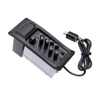 ราคา Gamedada Fast Ship 4 Band EQ Equalizer Piezo Pickup EQ 7545R Pre Amp Acoustic Guitar Preamp Amplifier Tuner (48855743324)