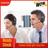 ราคา Concon Ciciglow ชุดหูฟังโทรศัพท์ Binaural RJ9 Call Center คริสตัลพร้อมไมโครโฟนปรับระดับเสียง Mute สำหรับกล่องมืออาชีพและโทรศัพท์เครือข่าย VOIP (53300810831)