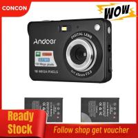 ราคา Concon Concon Andoer 18M 720P HD กล้องวิดีโอดิจิตอล 2pcs แบตเตอรี่ชาร์จ 8X ซูม Anti Shake 2 7 นิ้ว LCD เด็กคริสต์มาสของขวัญ (48806761697)