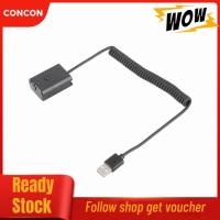 ราคา Concon 5V USB NP FW50 Dummy แบตเตอรี่ Pack Coupler อะแดปเตอร์ยืดหยุ่นฤดูใบไม้ผลิสาย A7 A7II A7R A7S A7RII A7SII A6000 a5000 A3000 NEX5 NEX3 กล้อง ILDC (45956704554)