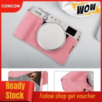 ราคา Concon Concon แบบพกพากล้องป้องกันกรณี Retro สไตล์กระเป๋าถือเปิดด้านล่างออกแบบสายคล้องไหล่สำหรับ Fujifilm X100VI (43074488744)