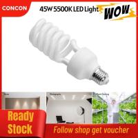 ราคา Concon Concon Andoer เกลียวหลอดไฟเรืองแสง 45W 5500K Daylight E27 ซ็อกเก็ตประหยัดพลังงานสำหรับสตูดิโอถ่ายภาพแสงวิดีโอ (42229004019)