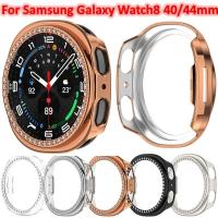 ราคา Bling PC Hollow เพชรสําหรับ Samsung Galaxy Watch 8 40 มม 44 มม นาฬิกาสมาร์ทคริสตัลกันชนสําหรับ Samsung Galaxy Watch8 Anti Drop หน้าจอ Protector กรณี (53707950144)