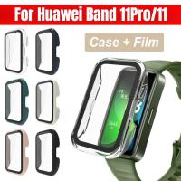 ราคา PC เคสป้องกันเต็มรูปแบบสําหรับ Huawei Band 11 Pro Glass Screen Protector ฝาครอบ Hard SHELL กรอบกันชน ฟิล์มสําหรับ Huawei Band11 Band11Pro Band 11Pro 11 สมาร์ทวอท์ช SHELL (41029398713)
