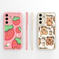 ราคา สําหรับ Samsung Galaxy A15 A16 4G 5G โทรศัพท์มือถืออร่อยสตรอเบอร์รี่หมีน้อยบิสกิตรูปแบบซิลิโคนอ่อนนุ่ม Anti Slip Shell สําหรับ Samsung GalaxyA15 A16 4G 5G กันชน Capa (29720680568)