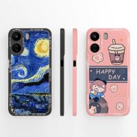 ราคา เคสโทรศัพท ์ สําหรับ Xiaomi Redmi 13C 12C 10C 4G น ่ ารัก Pretty ภาพวาดสีน ้ ํามันสแควร ์ ซิลิโคนเหลวปกหลังสําหรับ Xiaomi Redmi13C Redmi12C 10 C 4G กันชน Capa (24054636440)