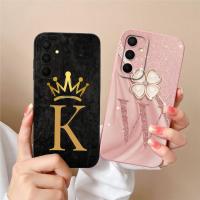 ราคา สําหรับ Samsung Galaxy A54 A53 5G เคสโทรศัพท์กันกระแทกตัวอักษรดอกไม้หรูหราคู่ซิลิโคนปกหลังสําหรับ Samsung GalaxyA54 A53 5G Shell (25644688821)