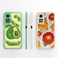 ราคา เคสโทรศัพท์สําหรับ Xiaomi Mi 10T Pro 5G ปลอกน่ารัก Pretty Avocado ดอกไม้สแควร์ซิลิโคนเหลวปกหลังสําหรับ XiaomiMi10T 10TPro 5G กันชน Capa (28150281015)