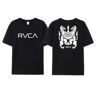 ราคา เสื้อยืด RVCA คุณภาพสูง สัญลักษณ์โล่ป้ายพิมพ์ ผ้าฝ้าย 100 Unisex (56308790854)