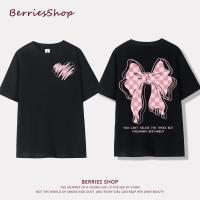 ราคา เสื้อยืดแขนสั้นผ้าฝ้ายพรีเมี่ยม ลายตารางหมากรุก นุ่มและสวมใส่ง่าย ขนาดหลวม (46156346487)