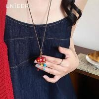 ราคา Dopamine Color Apple Woven Necklace Cute Long Halter Sweater Chain Pendant Gift Box d4Dg (48908231853)