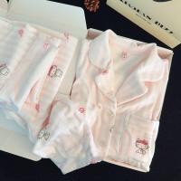 ราคา ชุดนอนลายคิตตี้สีชมพูสำหรับผู้หญิง ออกแบบมาให้นุ่มและอบอุ่นในฤดูหนาว (44808059694)