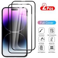 ราคา 2 ชิ้น ล็อตสําหรับ iPhone 14 Pro Max กระจกนิรภัย ELVEV Anti scratch ความโปร่งใสสูงป้องกันหน้าจอสําหรับ 14 Plus (40318630190)