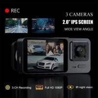ราคา เครื่องบันทึกยานพาหนะ DEVO 360 ดู 3 ช่องติดรถยนต์ DVR การบันทึก HD IR Night Vision Car Dashcam การตรวจสอบยานพาหนะ (40879385143)