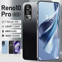 ราคา โทรศัพท์ Reno10 Pro 5G 7 5นิ้ว รองรับ2ซิม แรม16GB รอม512GB รองรับแอพธนาคาร Smartphone 6800mAh โทรศัพท์ราคาถูกๆ (50858396591)