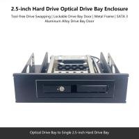 ราคา TOOLFREE อลูมิเนียมอัลลอยด์ 2 5 นิ้วฮาร์ดไดรฟ์ Single Bay Dual Bay Enclosure ประตูเบย์แบบล็อคได้ (57107370669)