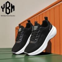 ราคา รองเท้า sneaker สีดำทรงโมเดิร์น ผ้าใบระบายอากาศสูงใส่สบาย เบสสีขาวทันสมัย ลดแรงกระแทก ดีไซน์ลงตึกแฟชั่น แบรนด์ YBM (43517777027)