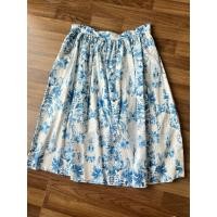 ราคา กระโปรงขาวลายฟ้า ZARA size L (40809194895)