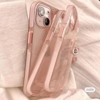 ราคา เคสโทรศัพท์มือถือแบบนิ่ม ใส สองสี สีชมพู สําหรับ iPhone 11 12 13promax xr xs 78plus (25155247904)