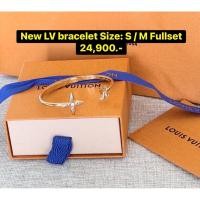 ราคา New LV Louisette Signature Bracelet Silver Gold Size S M (45455772636)