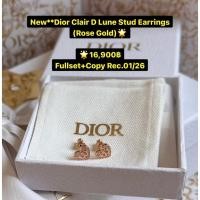 ราคา New Dior Clair D Lune Stud Earrings Rose Gold (45906302287)