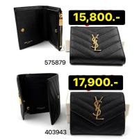 ราคา กระเป๋าสตางค์ YSL SAINT LAURENT MONOGRAM 403943 BOW01 สี black gold ของแท้ 100 (56301979970)