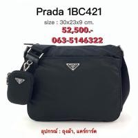 ราคา PRADA Shoulder Bag crossbody 1BC421 Nylon สี Black ของแท้ 100 (48001498949)