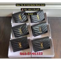 ราคา New YSL Bi Fold Wallet Black Gold (28280574327)