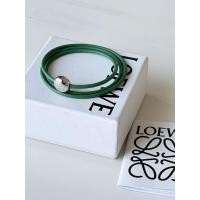 ราคา New Loewe Pebble leather wrap bracelet in tropical green (27288471278)