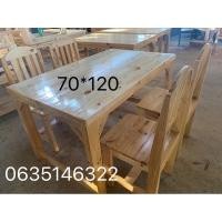 ราคา โต๊ะไม้สนนอก พนักพิง (9143309247)