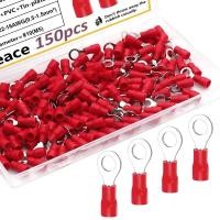 ราคา หางปลาหัวกลมหุ้มสีแดง 22 16 AWG 1 25 4 Sqmm 19A ใช้กับน็อต M4 หัวเสียบ หัวกลม ฉนวน เชื่อมต่อสายไฟกับเทอร์มินอล (25824304291)