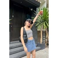 ราคา AKKARA DESIGN DONNA DENIM กระโปรงยีนส์ ด้านในเป็นกางเกง SML (22150748456)