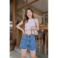 ราคา ป้ายYME ยีนส์ปักลาย น่ารักๆ ผ้าดีทรงสวย มี2ลาย ไซส์ SML (12592438128)