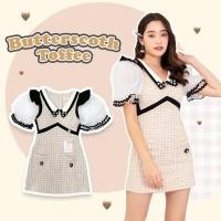 ราคา SALE ลดล้างสต้อก maria diamond เดรสผ้าทอ ทวีต แขนพอง ลุคคุณหนูสุดๆ พร้อมส่ง size S (4763642340)